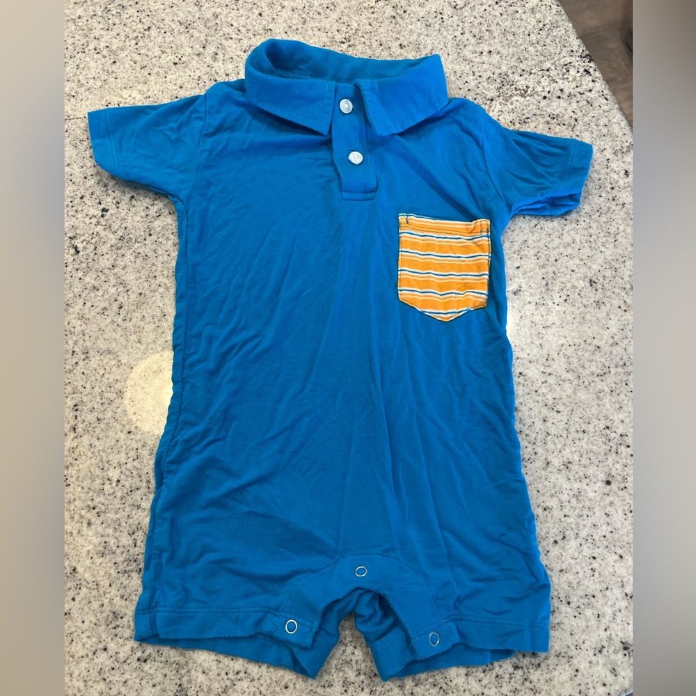 Kickee Pants romper bamboo baby boy 6-12 months
